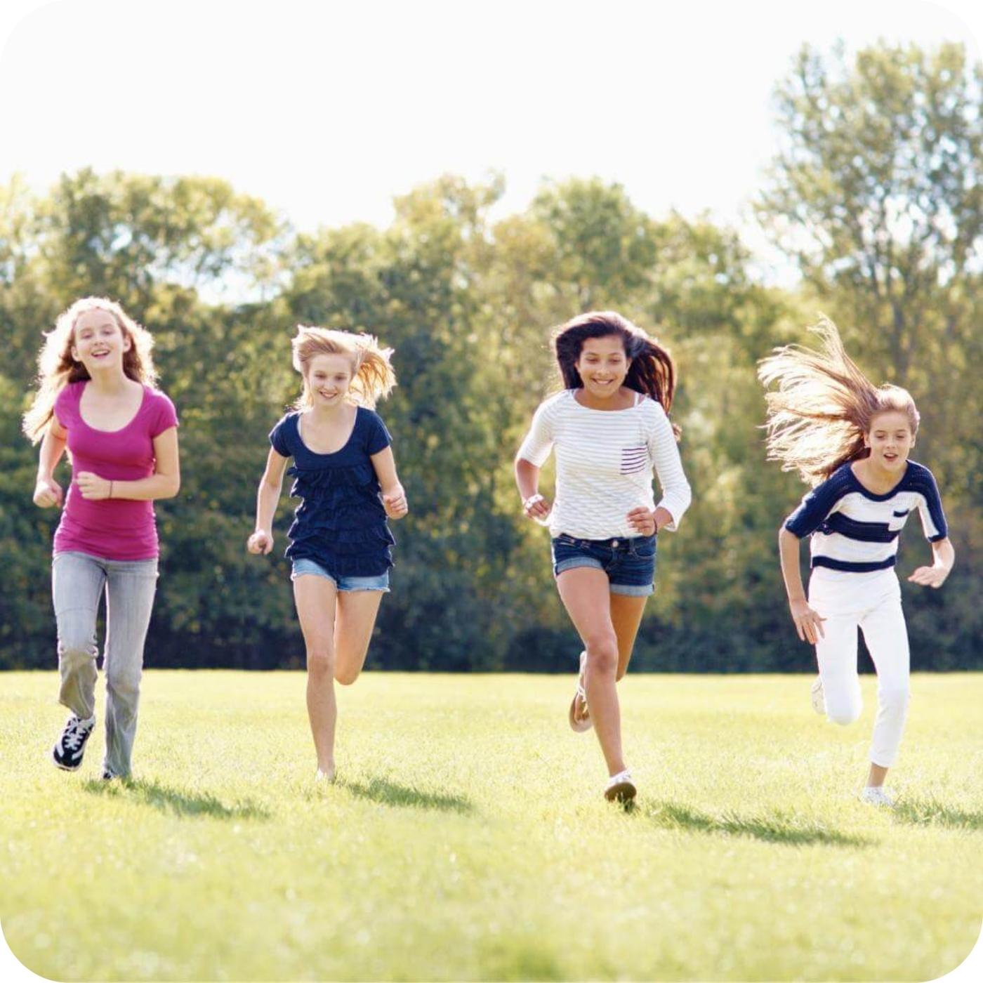Group of children playing outside