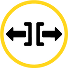 Icon of two arrows going opposite ways to indicate adjustability
