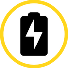 Icon of battery with lighting icon in the middle to indicate a full charge