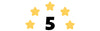 Five stars icon. Reviews