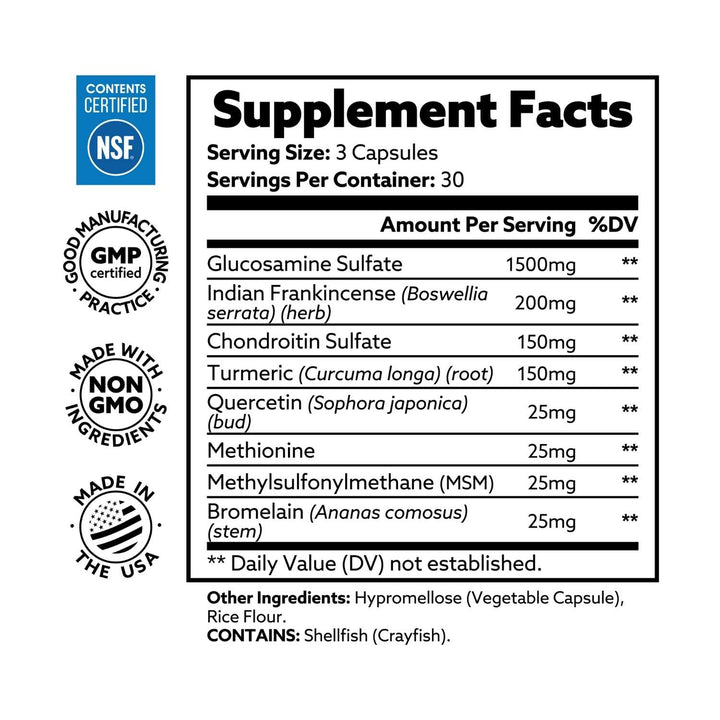 Glucosamine with Chondroitin, MSM and Turmeric 2100mg